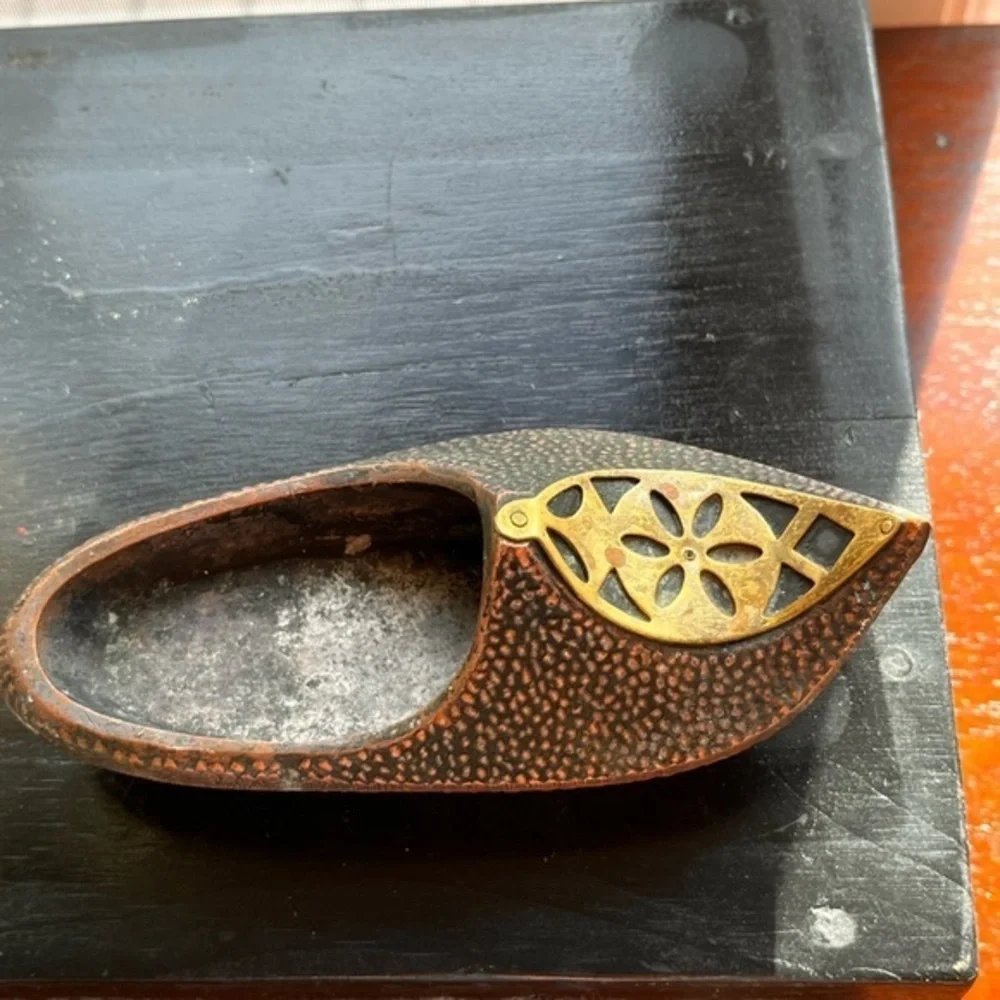 Vintage USSR bronze shoe ashtray